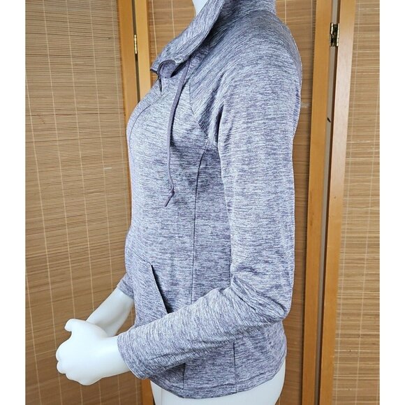 Under Armour Tech Twist Shirt Jacket Womens S Gray Heat Gear Funnel Neck Zip - Picture 3 of 9